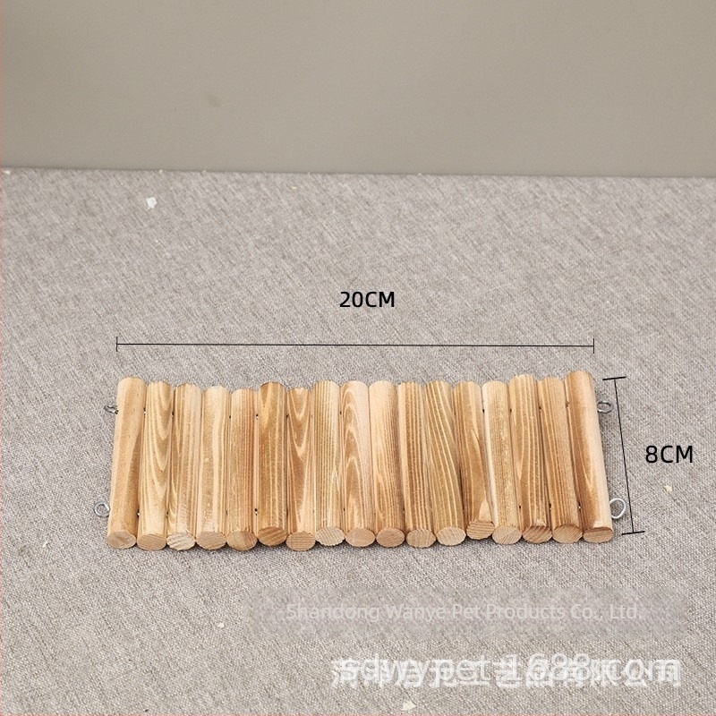 Gard decorativ din lemn masiv pentru hamster, cu scară