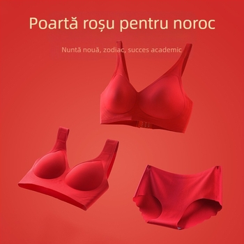 Sutien fără fir, cupe 3/4, cupă modelată subțire, bretele fixe duble, fără închidere pe spate
