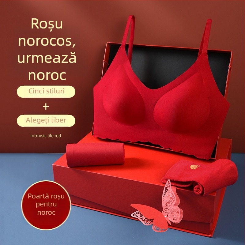 Sutien fără fir, cupe 3/4, cupă modelată subțire, bretele fixe duble, fără închidere pe spate