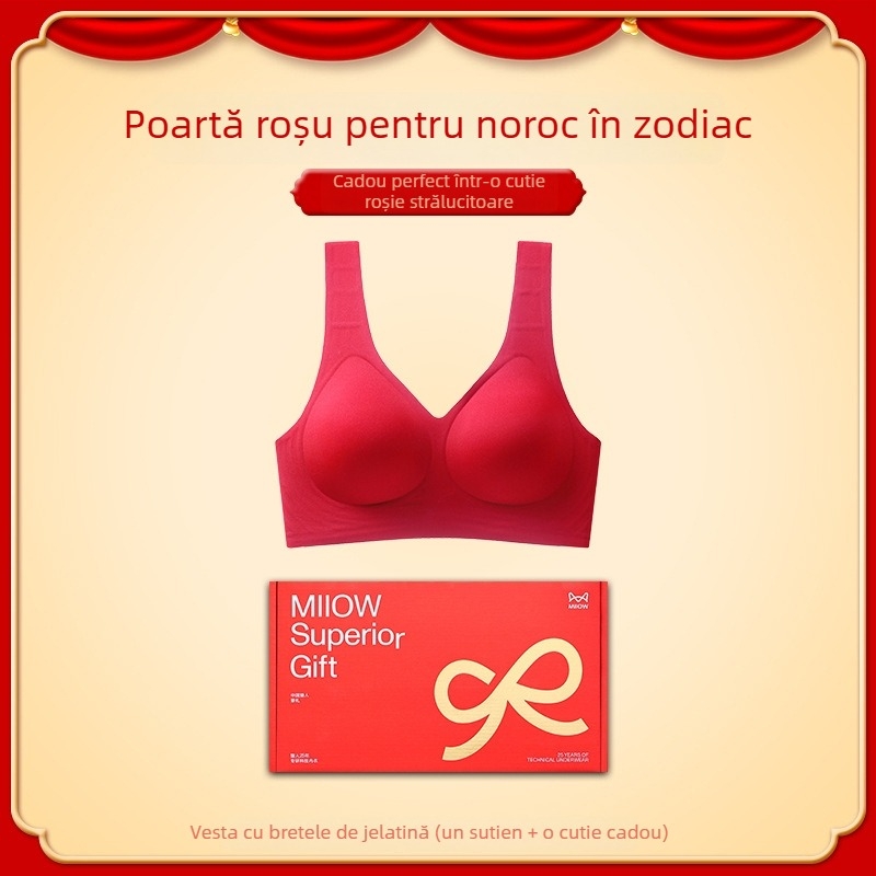 Sutien fără fir, cupe 3/4, cupă modelată subțire, bretele fixe duble, fără închidere pe spate