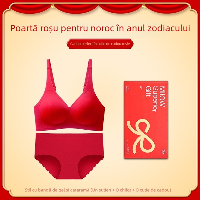 Sutien fără fir, cupe 3/4, cupă modelată subțire, bretele fixe duble, fără închidere pe spate