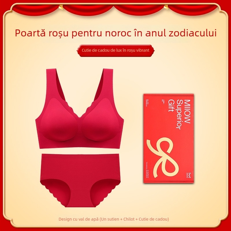 Sutien fără fir, cupe 3/4, cupă modelată subțire, bretele fixe duble, fără închidere pe spate