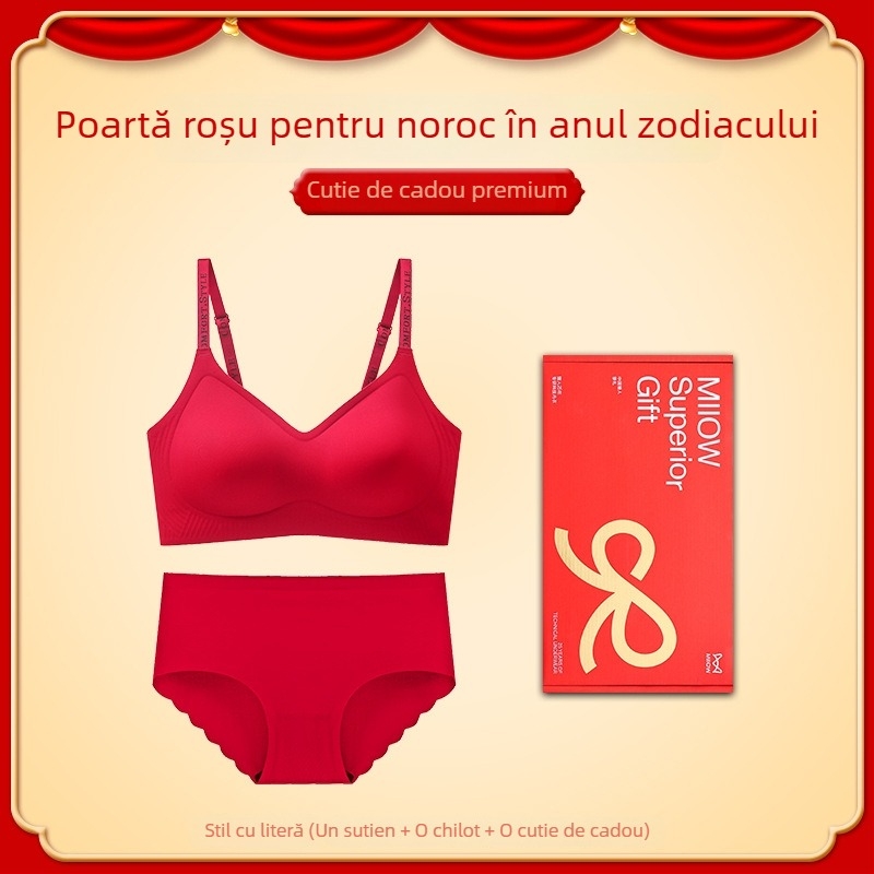 Sutien fără fir, cupe 3/4, cupă modelată subțire, bretele fixe duble, fără închidere pe spate