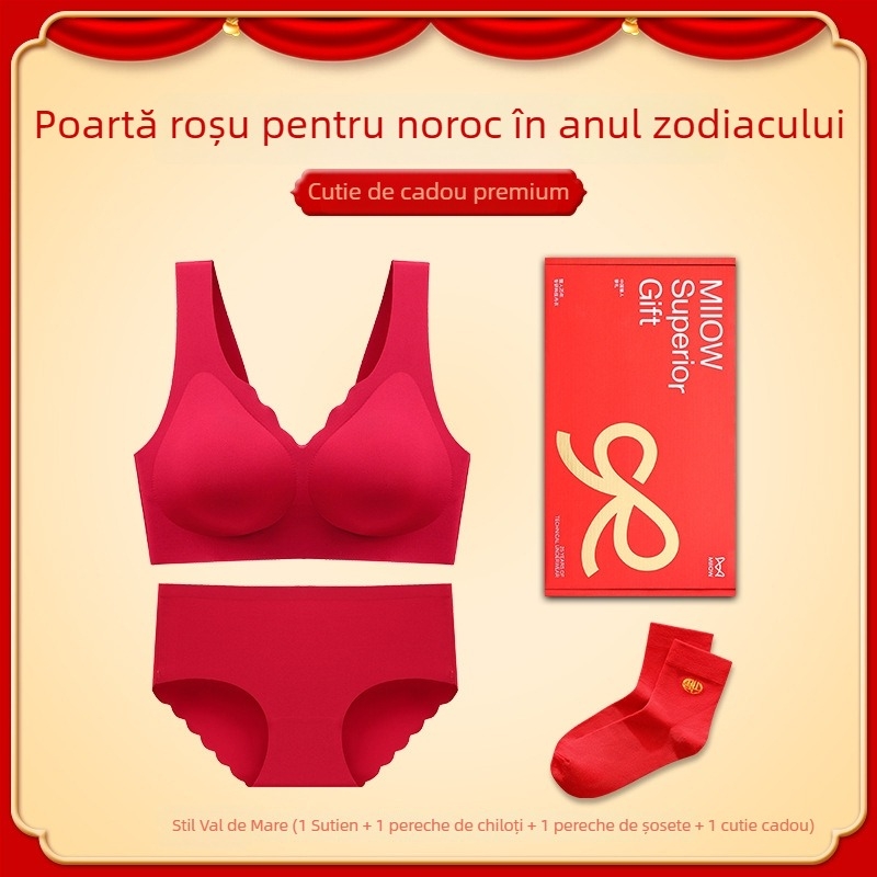 Sutien fără fir, cupe 3/4, cupă modelată subțire, bretele fixe duble, fără închidere pe spate