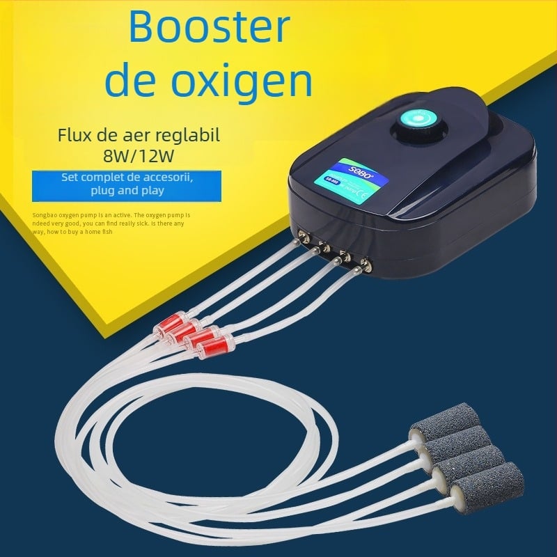 Songbao Pompă de Oxigen pentru Acvariu, Extrem de Silențioasă, pentru Uz Casnic