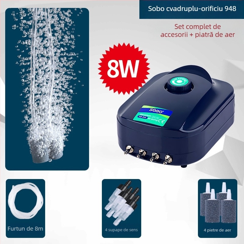 Songbao Pompă de Oxigen pentru Acvariu, Extrem de Silențioasă, pentru Uz Casnic