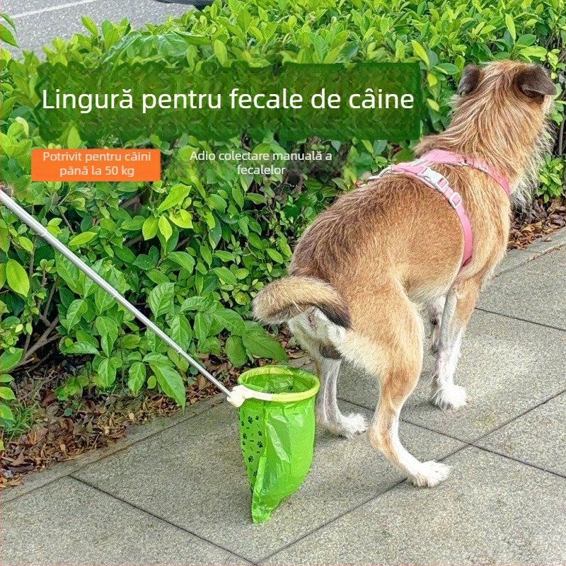 Unealtă pentru colectarea fecalelor câinilor în timpul plimbărilor în aer liber