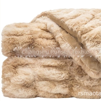 Pătură nouă din blană de iepure, model tie-dye, elastică, pentru toamnă și iarnă, groasă și confortabilă, atingere moale