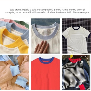 Hanorac din bumbac cu țesătură rib elastică, manșete și guler cu rib, susținere pentru burtică în timpul sarcinii, tiv tricotat rib