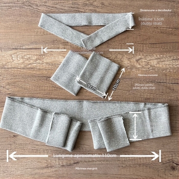 Hanorac din bumbac cu țesătură rib elastică, manșete și guler cu rib, susținere pentru burtică în timpul sarcinii, tiv tricotat rib