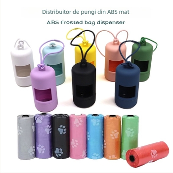Dispenser pentru pungile de gunoi pentru toaletă cu cutie de depozitare mată și elastică – Material ABS, lopățică pentru fecale pentru animale de companie