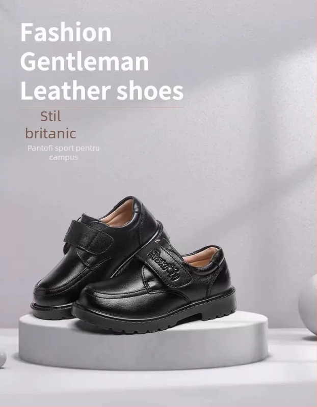 Pantofi pentru băieți cu Velcro, suprafață din super-fibră, talpă din cauciuc, gleznă joasă, vârste 3-16 ani