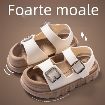 Sandale de plajă unisex – partea superioară din PVC, talpă din PVC, închidere cu cataramă, talpă antiaderentă moale, primăvara 2025