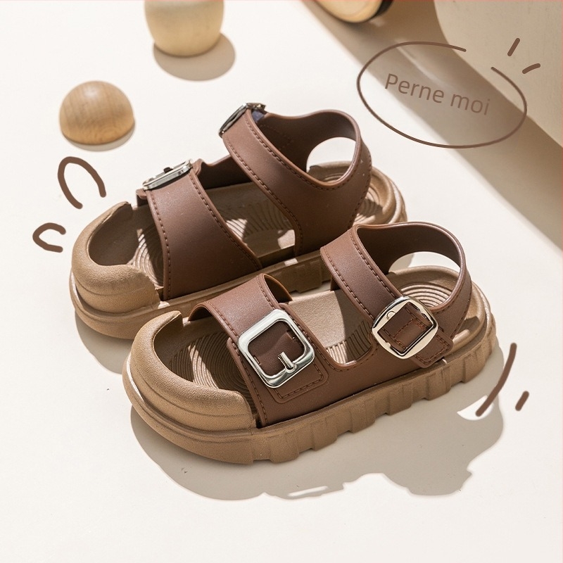 Sandale de plajă unisex – partea superioară din PVC, talpă din PVC, închidere cu cataramă, talpă antiaderentă moale, primăvara 2025