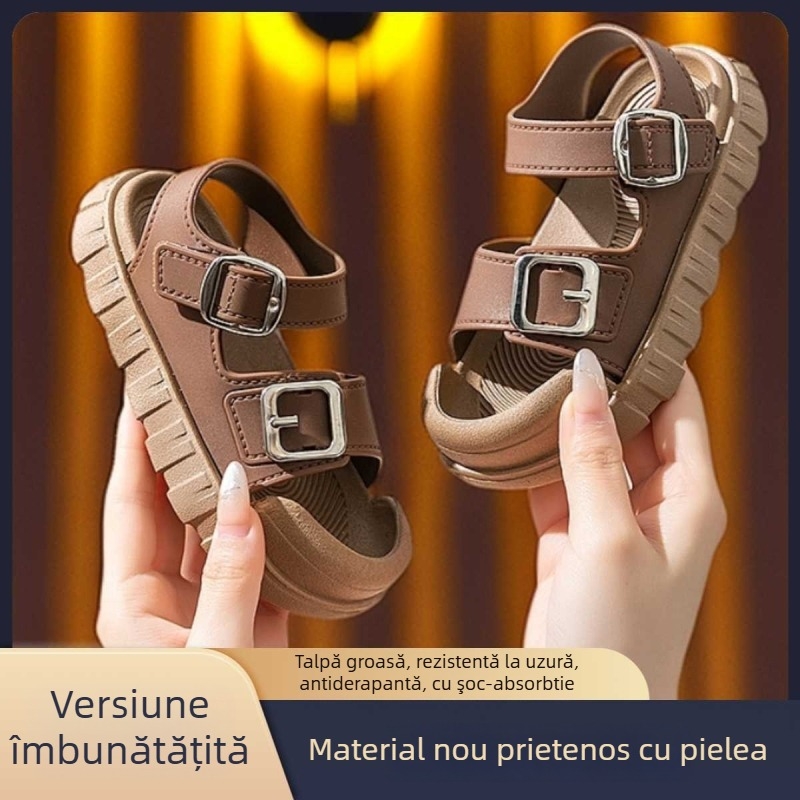 Sandale de plajă unisex – partea superioară din PVC, talpă din PVC, închidere cu cataramă, talpă antiaderentă moale, primăvara 2025
