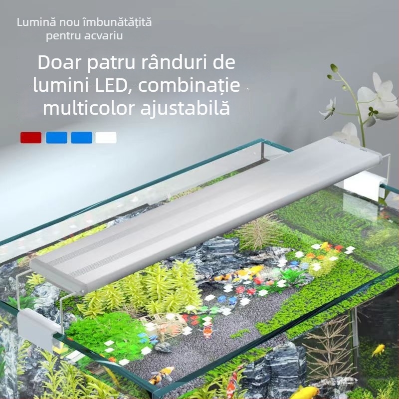 Lampa LED impermeabilă pentru acvariu cu stativ – iluminare profesională, eficiență energetică, pentru amenajări ale acvariului