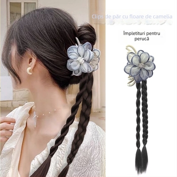 Perucă cu coadă împletită – realizare manuală, sârmă termorezistentă, model Grab braids, nu poate fi vopsită