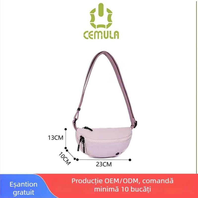 Geantă de sport, crossbody din nylon, unisex, pentru activități în aer liber, lansare primăvara 2025, căptușeală poliester.