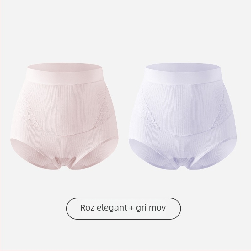 Slip matern cu talie înaltă pentru susținerea burții, antibacterian, fără cusături, din Modal