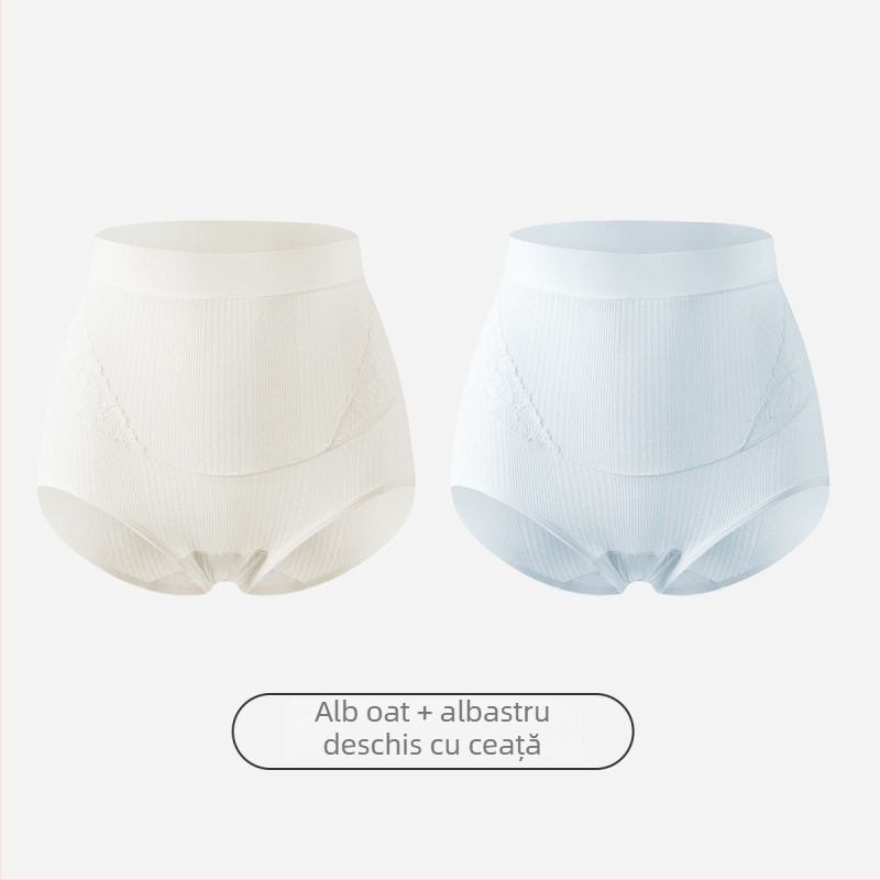 Slip matern cu talie înaltă pentru susținerea burții, antibacterian, fără cusături, din Modal