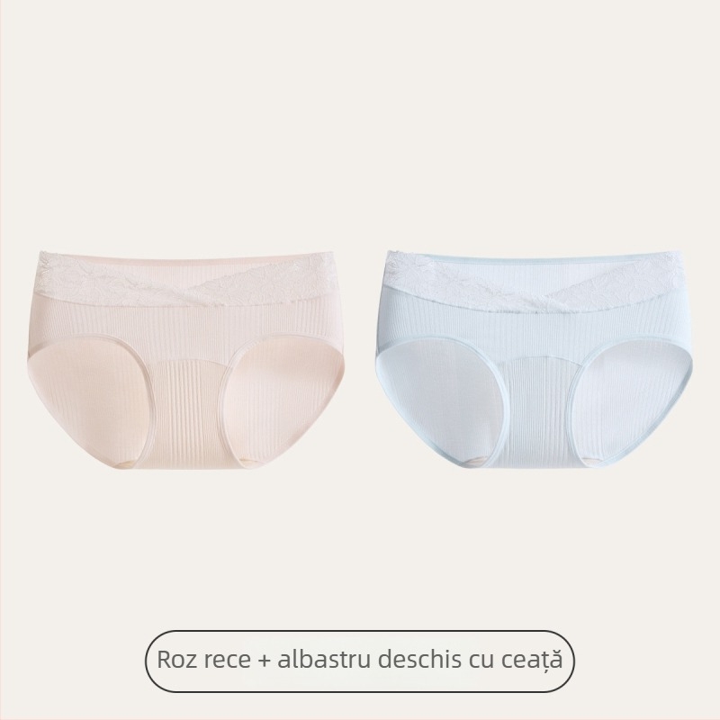 Slip matern cu talie înaltă pentru susținerea burții, antibacterian, fără cusături, din Modal