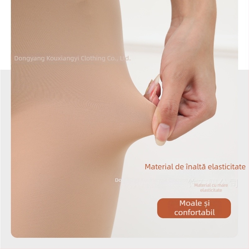 Colanți pentru femei din nailon, căptușiți cu fleece, groși, fără cusături, lungime integrală, toamnă-iarnă