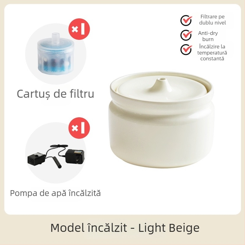 Dispenser ceramic de apă pentru pisici, Star ceramics, accesorii pentru animale de companie