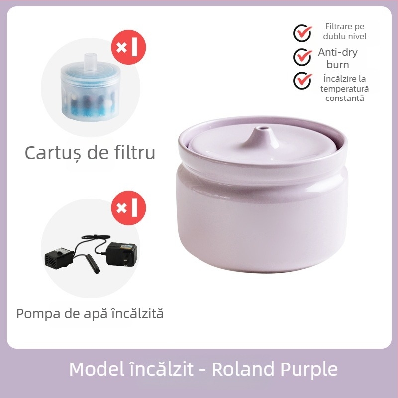 Dispenser ceramic de apă pentru pisici, Star ceramics, accesorii pentru animale de companie
