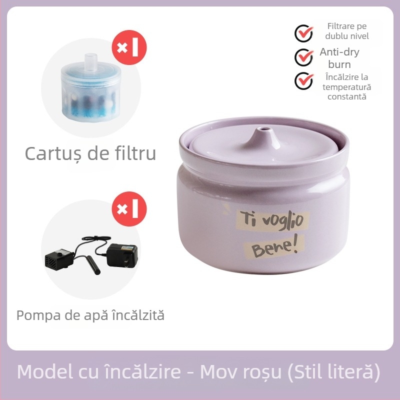 Dispenser ceramic de apă pentru pisici, Star ceramics, accesorii pentru animale de companie