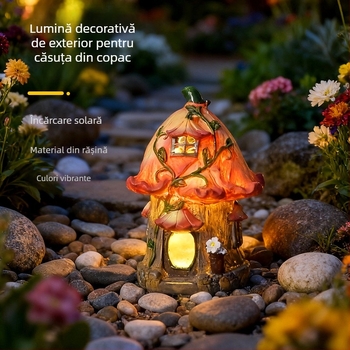 Ornament decorativ din rășină pentru grădină — stil pastoral, material din rășină sintetică, plastic și rășină, ambalaj carton