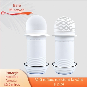 Valvă de sens invers pentru bucătărie prin perete, pentru hotă din sticlă, plastic, stil modern minimalist