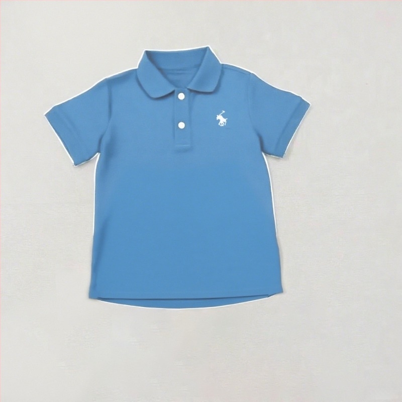 Set polo pentru copii: cămașă polo cu mânecă scurtă și pantaloni scurți, bumbac respirabil, guler polo, unisex, pentru 3–8 ani