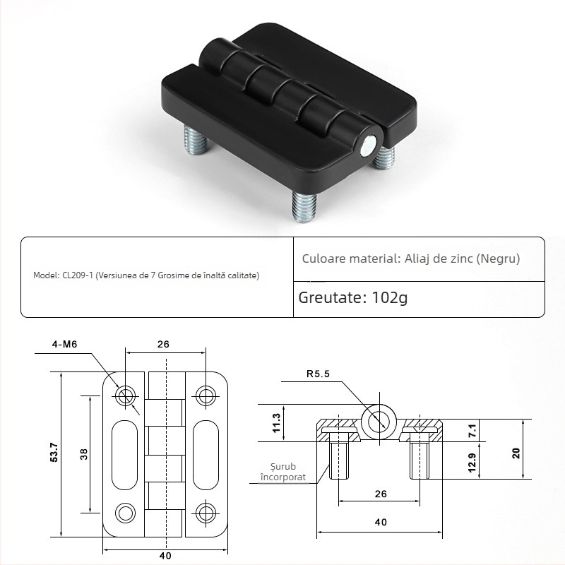 Balama CL209 pentru cutii de distribuție, din aliaj de zinc; modele CL209-1, CL209-A, CL209-1C; material: aliaj de zinc; finisaj de suprafață: electroplacare și polisare; marcă: Chikai