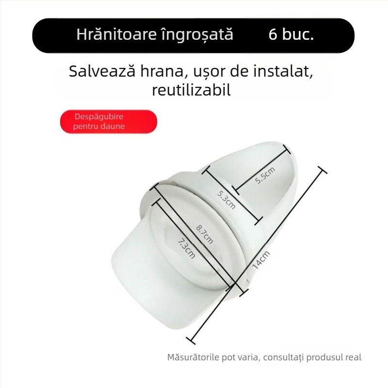 Hrănitor automat pentru găini cu protecție împotriva rozătoarelor, construcție din plastic, set complet de alimentare automată, potrivit pentru acvariu