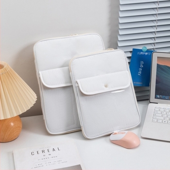 Husă verticală pentru iPad cu căptușeală interioară, stil coreean feminin, capacitate mare, clutch portabil cu capse
