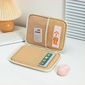 Husă verticală pentru iPad cu căptușeală interioară, stil coreean feminin, capacitate mare, clutch portabil cu capse