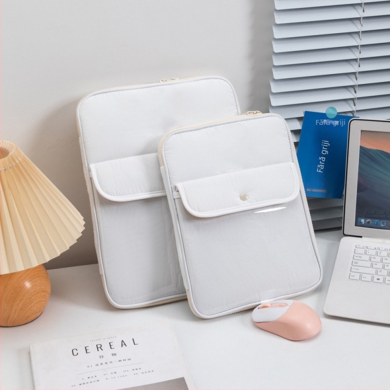 Husă verticală pentru iPad cu căptușeală interioară, stil coreean feminin, capacitate mare, clutch portabil cu capse