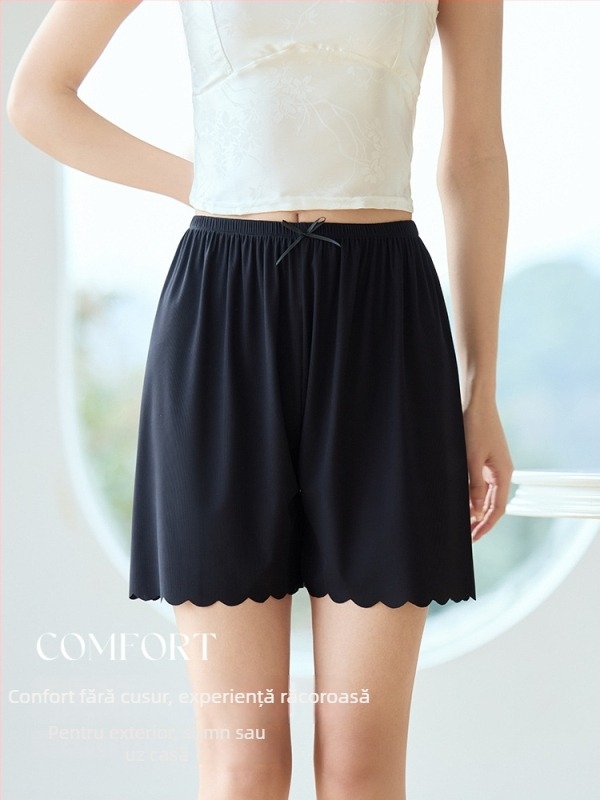 Pantaloni all-in-one din nailon, lungime trei sferturi, croi lejer, respirabili, anti-transparență, primăvara 2025