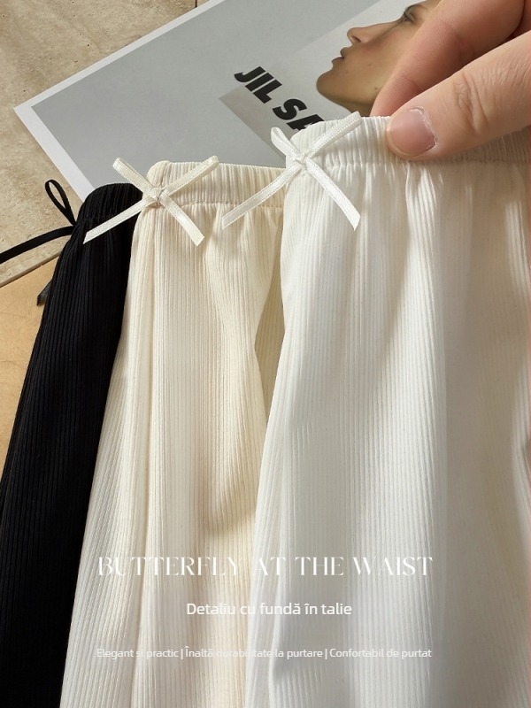 Pantaloni all-in-one din nailon, lungime trei sferturi, croi lejer, respirabili, anti-transparență, primăvara 2025