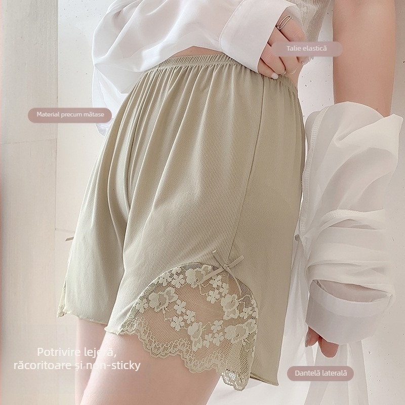 Pantaloni all-in-one din nailon, lungime trei sferturi, croi lejer, respirabili, anti-transparență, primăvara 2025