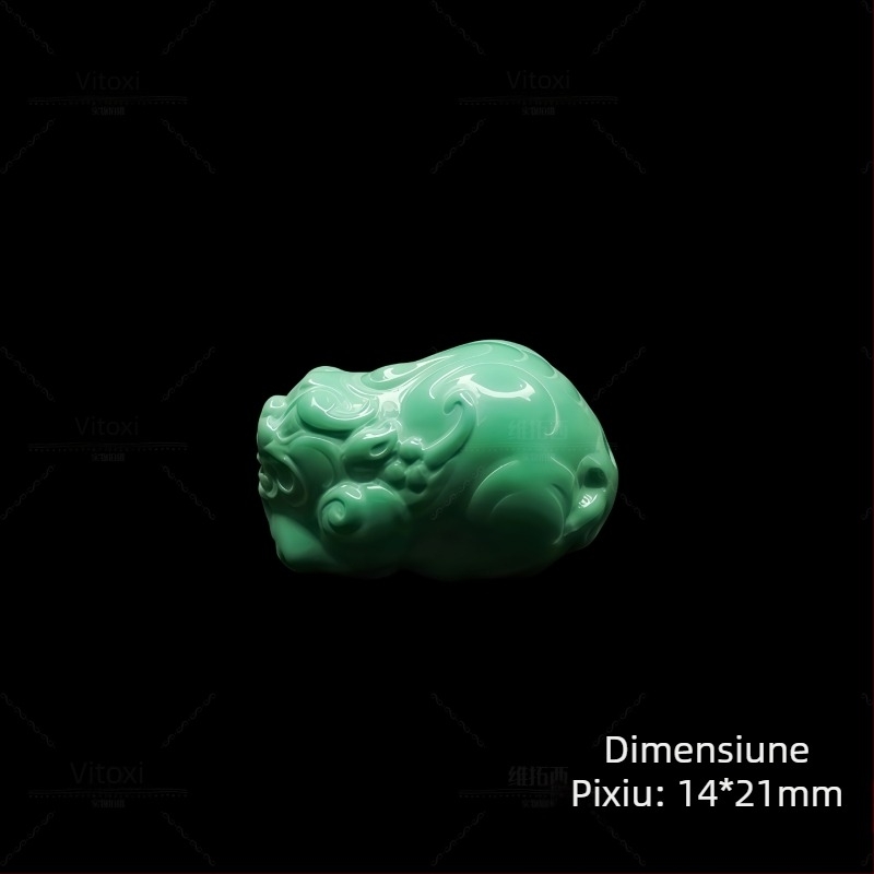 Pandant din magnezit cu gravură Guanyin, Buddha Maitreya și Pixiu; talisman; formă: mărgele în formă de măr / mărgele de tip vechi; prelucrare: gravare și polisare; Origine: Shanwei; Stil: lux ușor