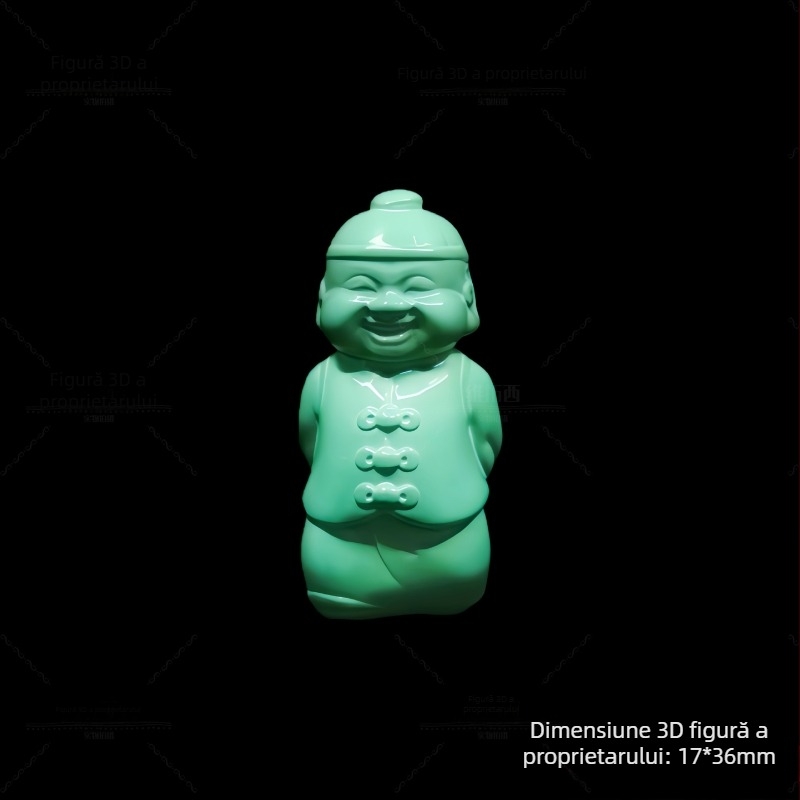 Pandant din magnezit cu gravură Guanyin, Buddha Maitreya și Pixiu; talisman; formă: mărgele în formă de măr / mărgele de tip vechi; prelucrare: gravare și polisare; Origine: Shanwei; Stil: lux ușor