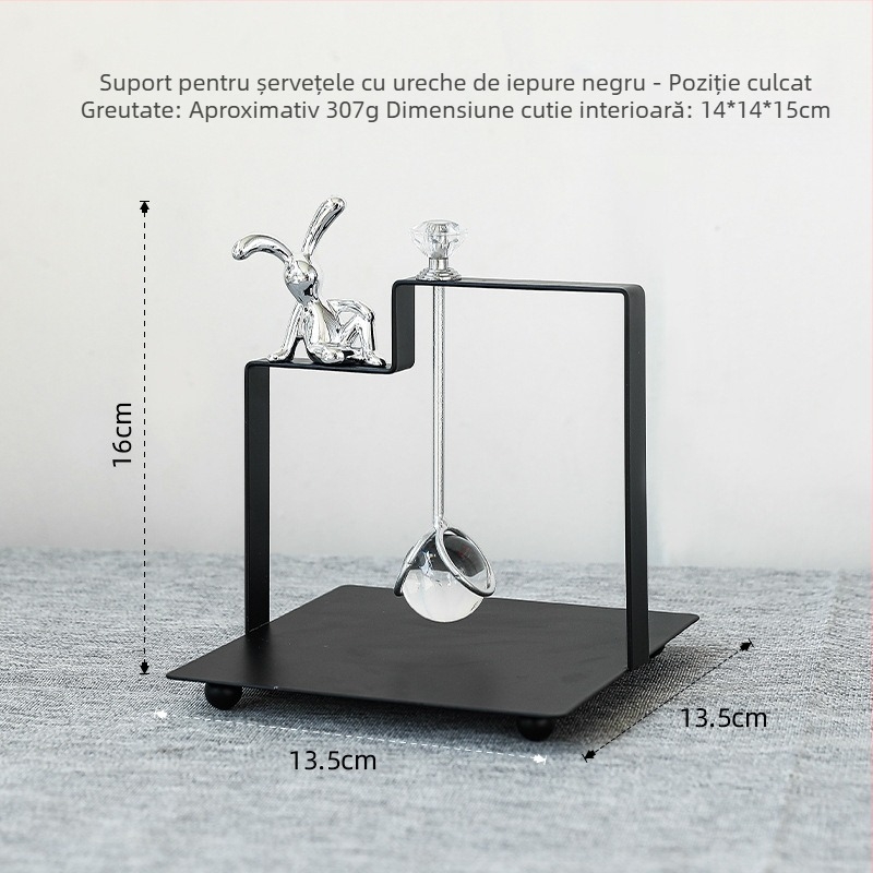 Suport pentru șervețele, din fier, pătrat, finisaj electroplacat, marcă Yiheng, stil creativ