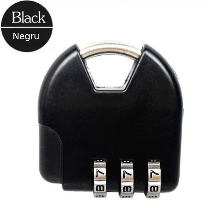 Mini lacăt metalic cu cod pentru bagaje, sertare și săli de fitness – design desen animat, stil modern minimalist, marcă Unique, material: Altul