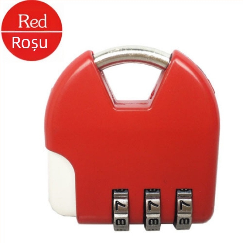 Mini lacăt metalic cu cod pentru bagaje, sertare și săli de fitness – design desen animat, stil modern minimalist, marcă Unique, material: Altul