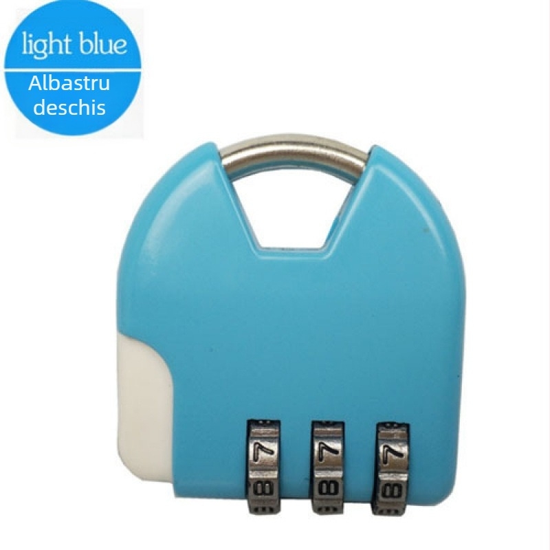 Mini lacăt metalic cu cod pentru bagaje, sertare și săli de fitness – design desen animat, stil modern minimalist, marcă Unique, material: Altul