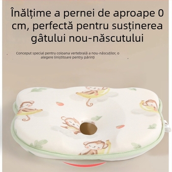 Heroes pernă pentru formarea capului la nou-născuți, corectarea formei capului, previne platfusul, 0–6 luni