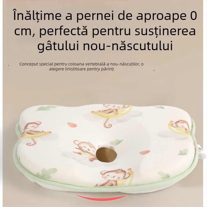 Heroes pernă pentru formarea capului la nou-născuți, corectarea formei capului, previne platfusul, 0–6 luni
