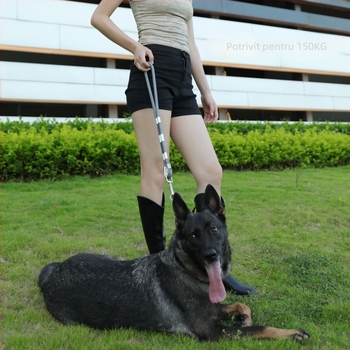 Lesă pentru câini, din nylon dublu, cu cataramă metalică, material imitatie nylon, brand Banoohawk