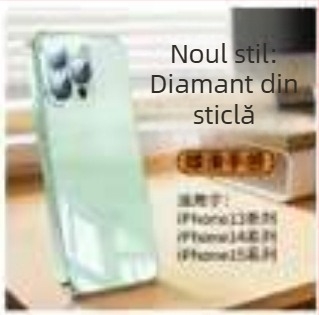 Carcasă pentru telefon cu oglindă din sticlă – finisaj electroplatinat, oglindă de machiaj, folie pentru obiectiv, disipare a căldurii, rezistentă la cădere, rezistentă la amprente